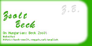 zsolt beck business card